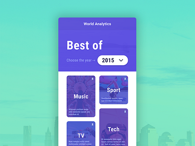 Daily UI Challenge #063 - Best of 2015 2015 app appdesign best of dailyui design graphic design interface music screen sport ui uidesign uiux uix userinterface ux uxdesign