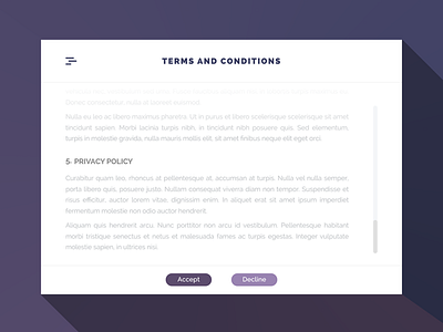 Daily UI Challenge #089 - Terms of Service