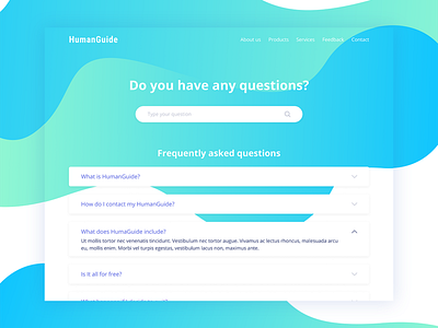 Daily UI Challenge #092 - FAQ