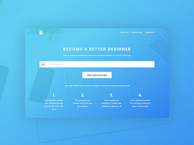 Daily UI Challenge #100 - Redesign Daily UI Landing Page