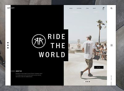 RIFFRAFF WEBSITE HOMEPAGE branding design illustraion logodesign skateboard typogaphy typographic ui ui design uidesign uiux webdevelopment website design