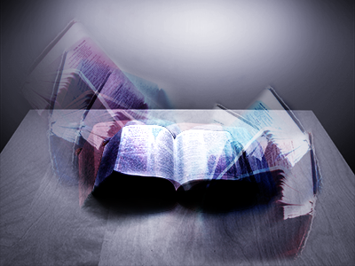 3D Bible 3d background blue clean design dimension icon logo photoshop red