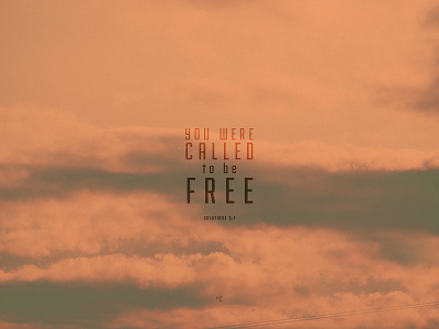 Called to be Free clouds design orange photo photoshop type