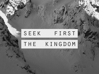 Seek First The Kingdom campaign icon teaser vision