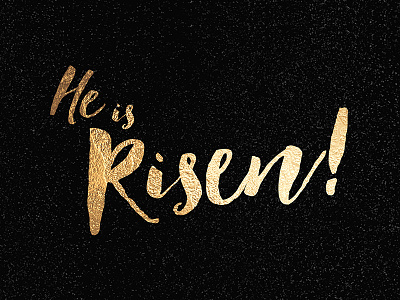 Easter 2016 Promo ad brush church easter gold lettering promo type