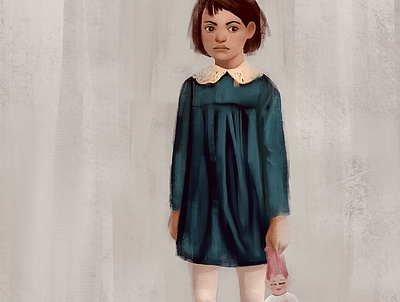 Tomboy in a dress book illustration bookcover character design children art children book illustration diversity illustration little girl tomboy