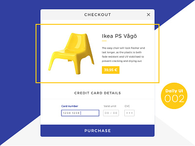 Daily UI 002 - Credit card checkout 002 checkout credit card dailyui ui ux