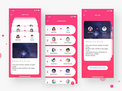 Vow Chain ui 卡片 界面 设计