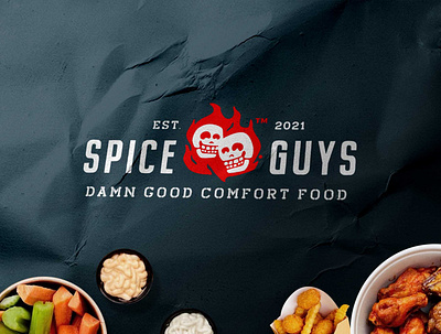 Spice Guys - Damn good comfort food branding bratislava comfort food design fast food fire food funky gastro graphic design hot illustration logo skulls slovakia spice spice guys spicy vector whi.digital