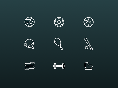 Sports Icon design icon line sports training ui
