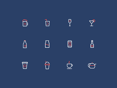 Beverage Icon beverage design icon line logo training ui