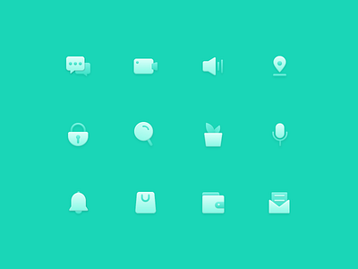 Green Icon color design icon logo sketch texture training ui