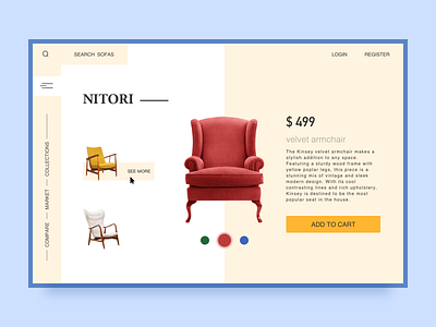FURNITURE PAGE 2019 armchair branding color design furniture store furniture website line page shopping sketch sofa training ui