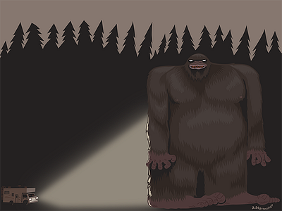 Bigfoot Astattmiller bigfoot cartoon digital art illustration illustrator vector