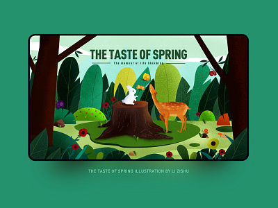 spring design illustration ui