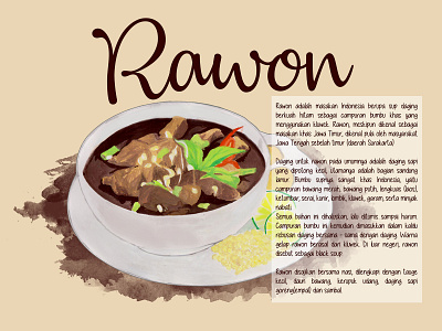 Rawon Watercolor Illustration By Aditya Perdana On Dribbble