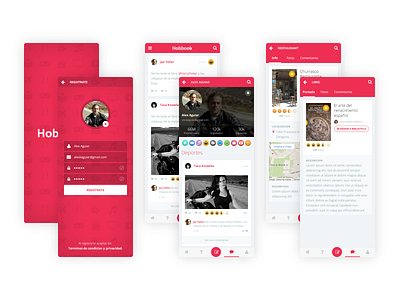 2016 - Hobook app books social uiux