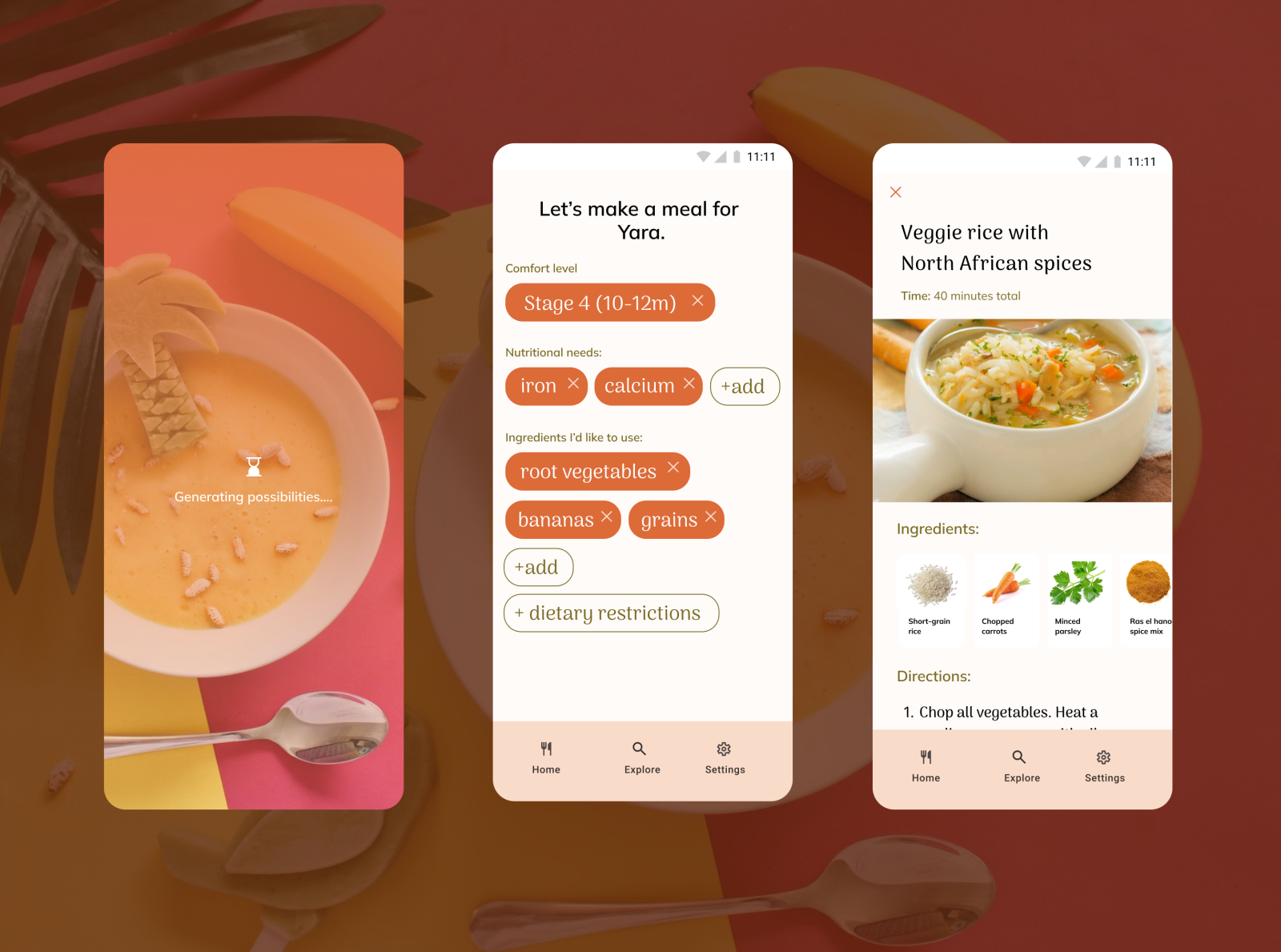 Baby Food App Generator by Hafsa Malik on Dribbble
