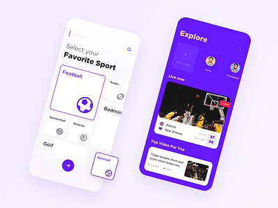 Sport Mobile App Concept app design fitness interface mobile app ui ux