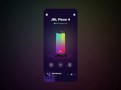JBL Control APP animation app design fake3d gradient icon interface mobile app ui ux