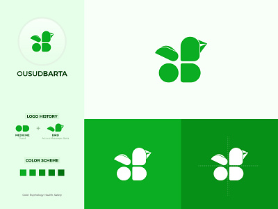 Ousudbarta Logo Design branding creative logo design drugs graphicdesign green health hmtech360 illustration logo medical medicine ousudbarta vector