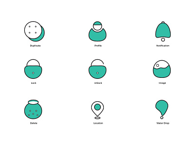 Icon Design set for Apps and Web