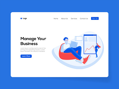 Manage Your Business Landing Page Template