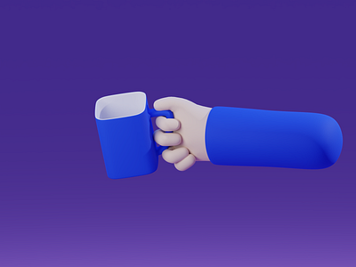 Coffee-cup 3D models with Blender
