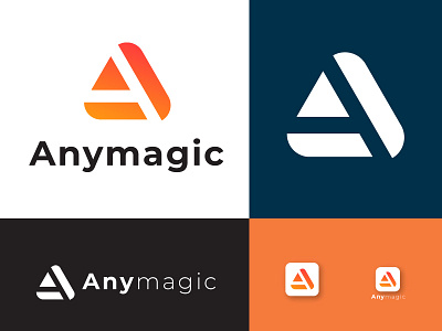 Any Magic A letter Modern Logo Design