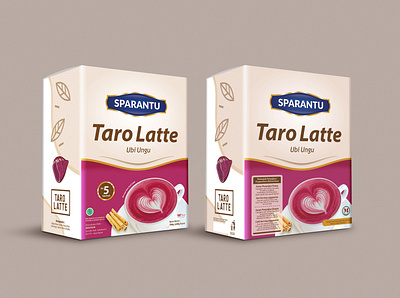 Packaging box beverage packaging box box desing branding design latte packaging design taro