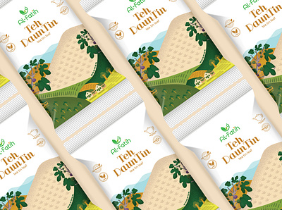 Tea Tin branding design hireme illustration logo packaging design pouch sachet tea vector