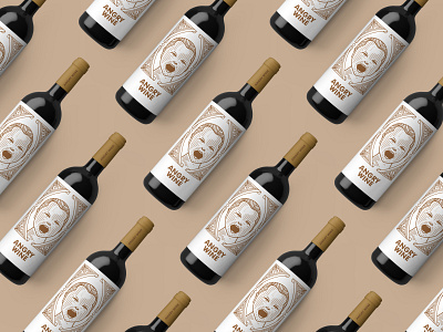 ANGRY WINE beverage design beverage packaging branding design hire me illustration packaging design vector wine wine label