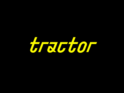 Tractor branding brutalism design digital geometric identity lettering logo logotype mark modern