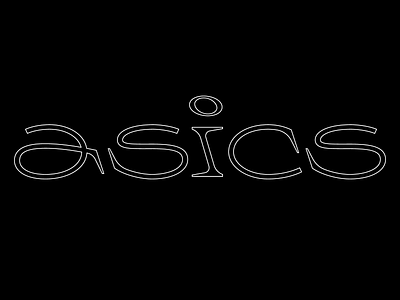 Asics lettering branding design identity lettering logo logotype mark sport