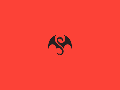 Dragon slayer dragon logo mark mythology sign slayer wings