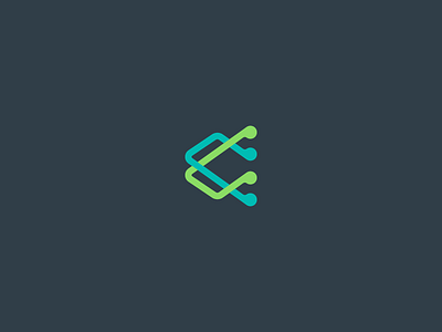 Binary Tree binary digital logo mark tree