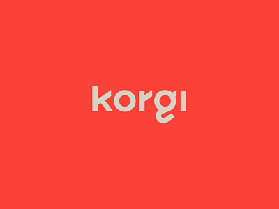Korgi digital identity lettering logo logotype sign