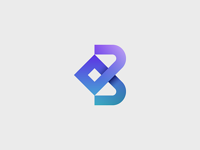 Bit b bit blockchain digital identity logo mark