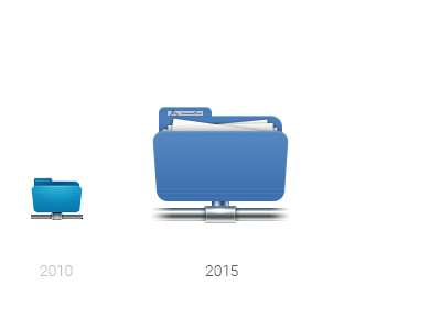 5 years later blue folder icon icons iconset network smashing magazine