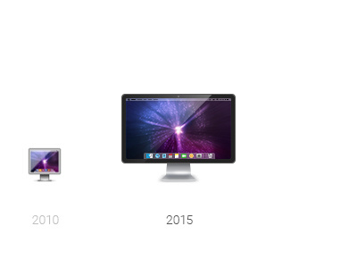 5 years later II cinema display dock icon icons iconset mac monitor os x screen smashing magazine