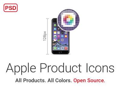 Apple Product Icons [PSD] airport apple apple tv apple watch cinema display imac ipad iphone ipod macbook open source psd