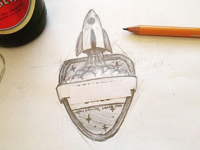 Space Mission Badge badge nasa pencil sketch space toinfinityandbeyond