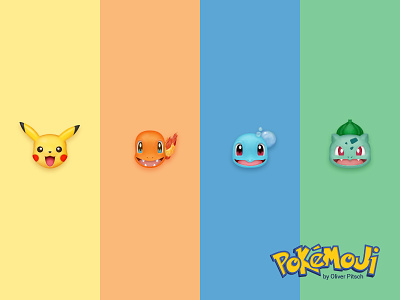 Pokémoji - The Starters bisasam bulbasaur charmander emoji glumanda iconset pikachu pokemoji pokemon pokemon go schiggy squirtle