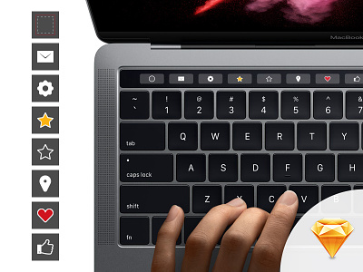 Apple Touchbar Sketch Icontemplate apple download free macbook macbook pro mbp sketch touch bar touchbar