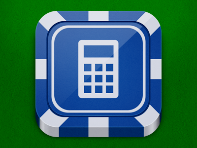 PokerCalc iOS icon (WIP) calculator cards chip ios poker