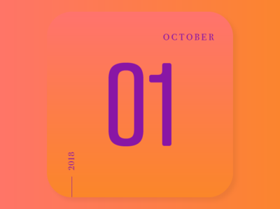 October 01 calendar app colors font duo graphic design typography ui