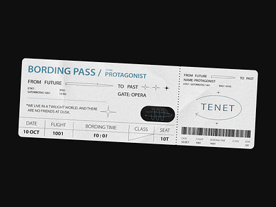 TENET Boarding pass