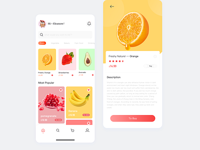 fruit UI app design ui 设计