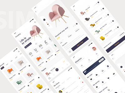 Furniture Store app design ui