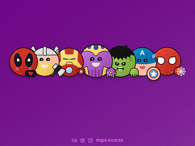 Endgame avengers character chibi cute quarantine thanos thepsaddict